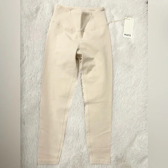 MATE The Label Organic Stretch Midi Leggings - Bone - Picture 8 of 14